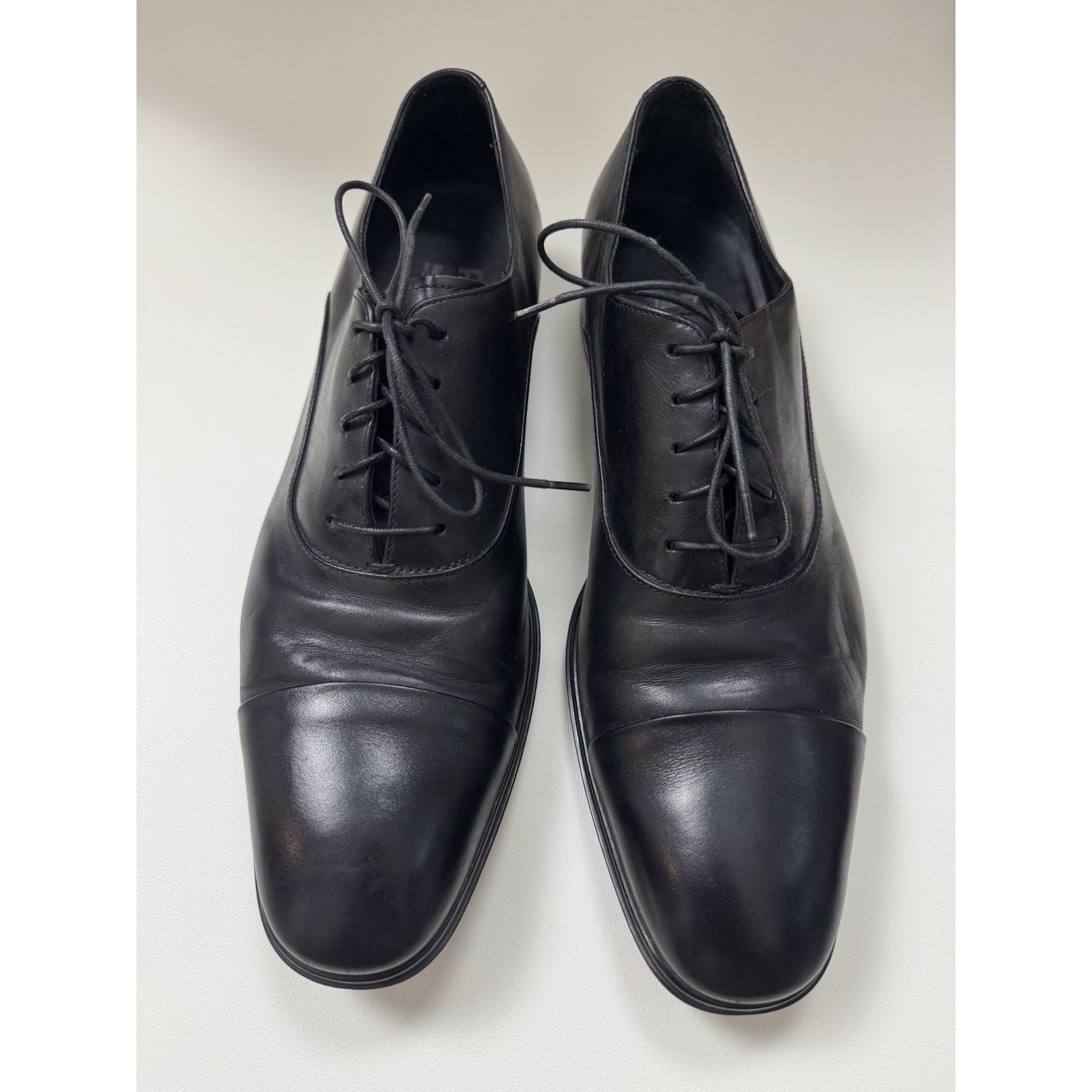 Salvatore Ferragamo Leather Oxford Dress Shoes Size Us 8.5 D Black